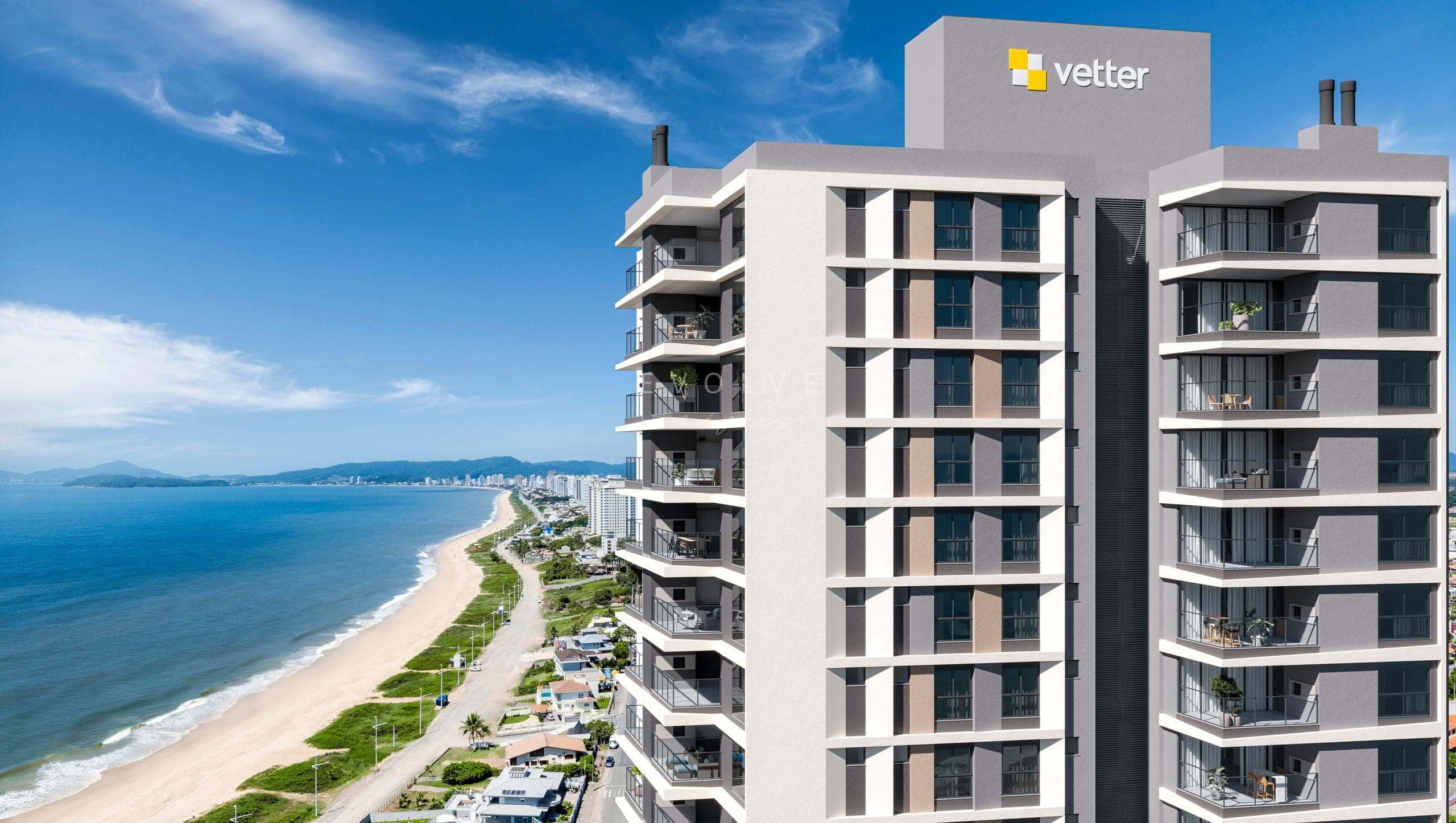Fachada vista da praia