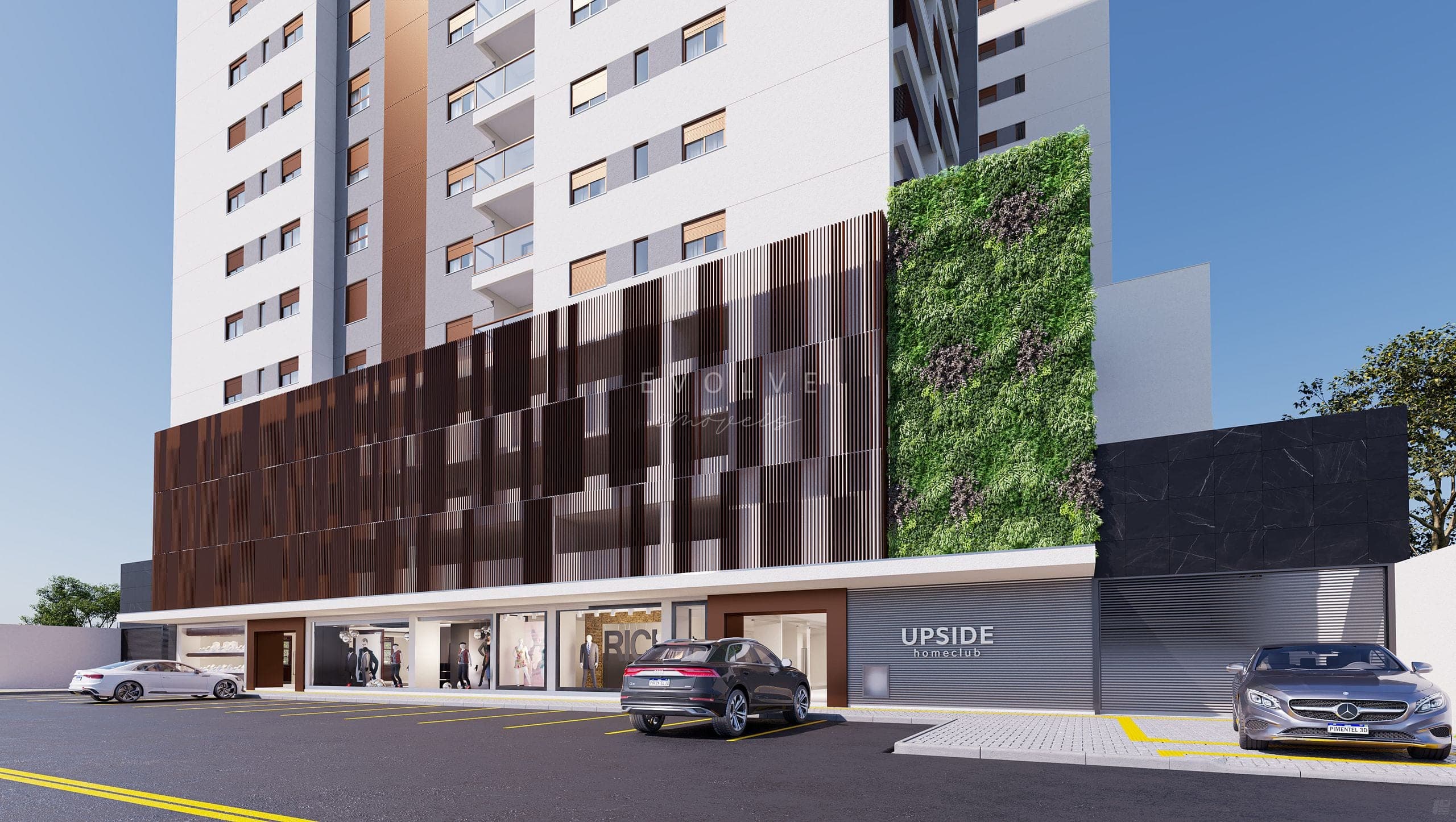 Fachada mall do Upside Home Club em Balneário Piçarras