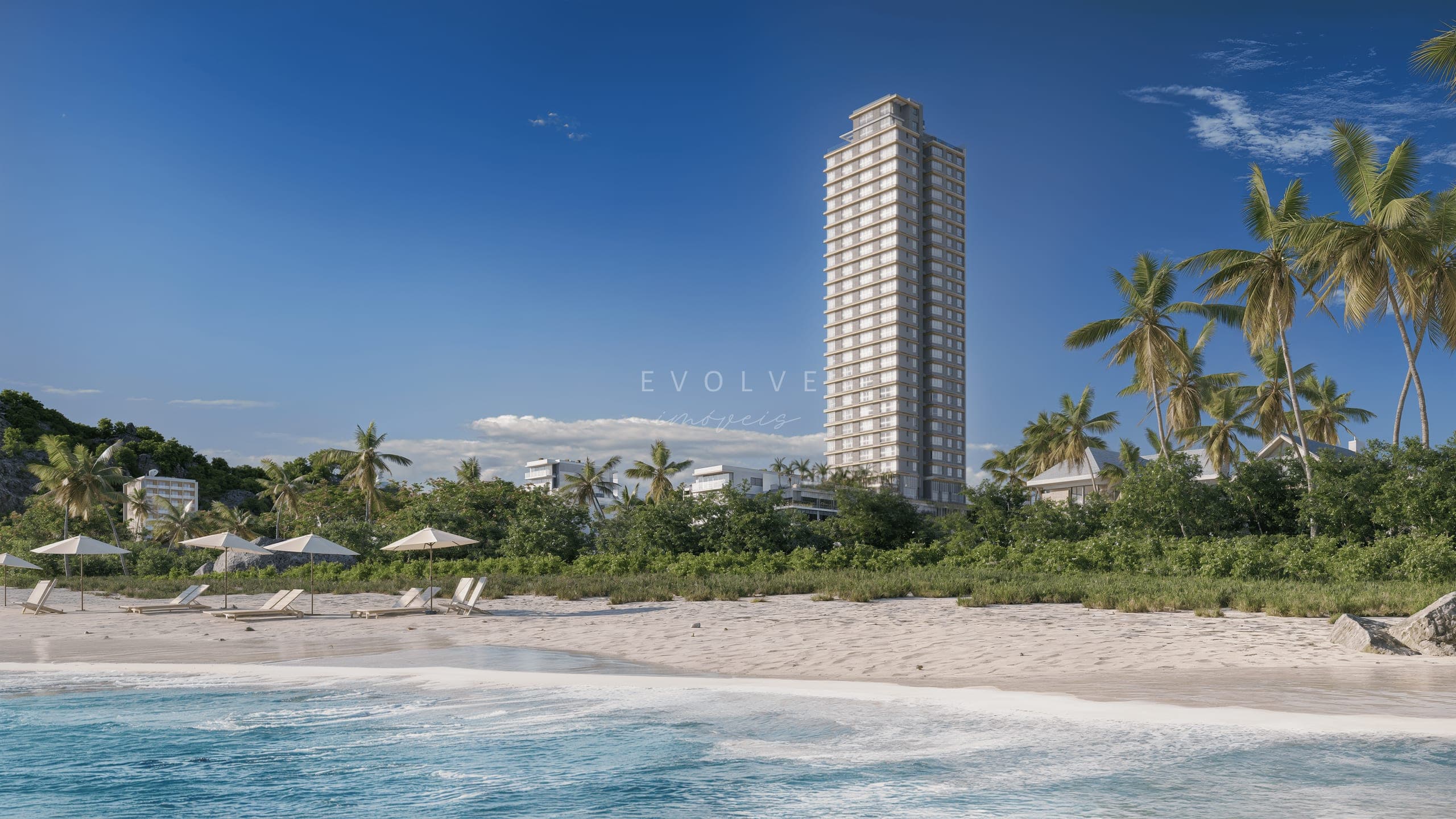 Fachada — torre vista da praia